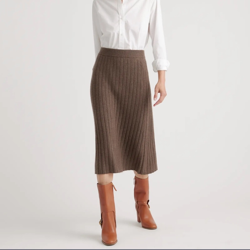 Quince Cashmere Midi Skirt